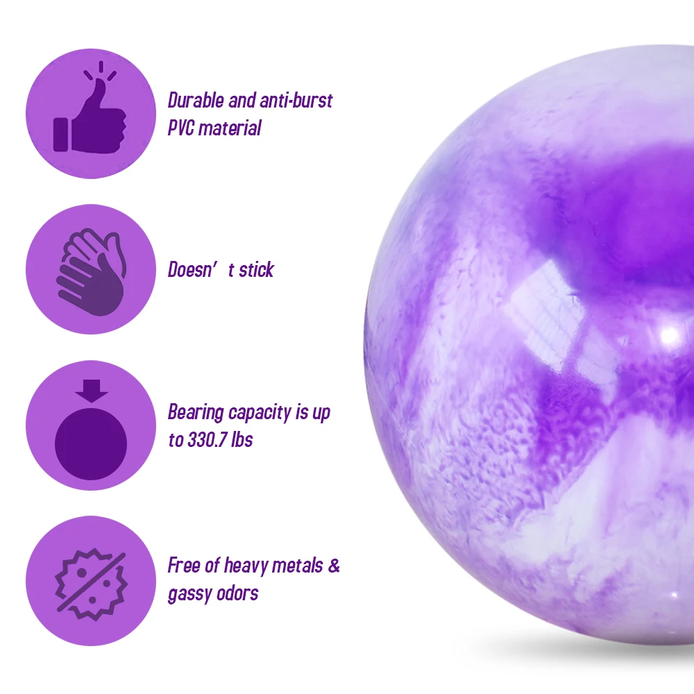 Мяч для йоги мяч фитнеса с защитой от трещин стабильный упражнений баланса