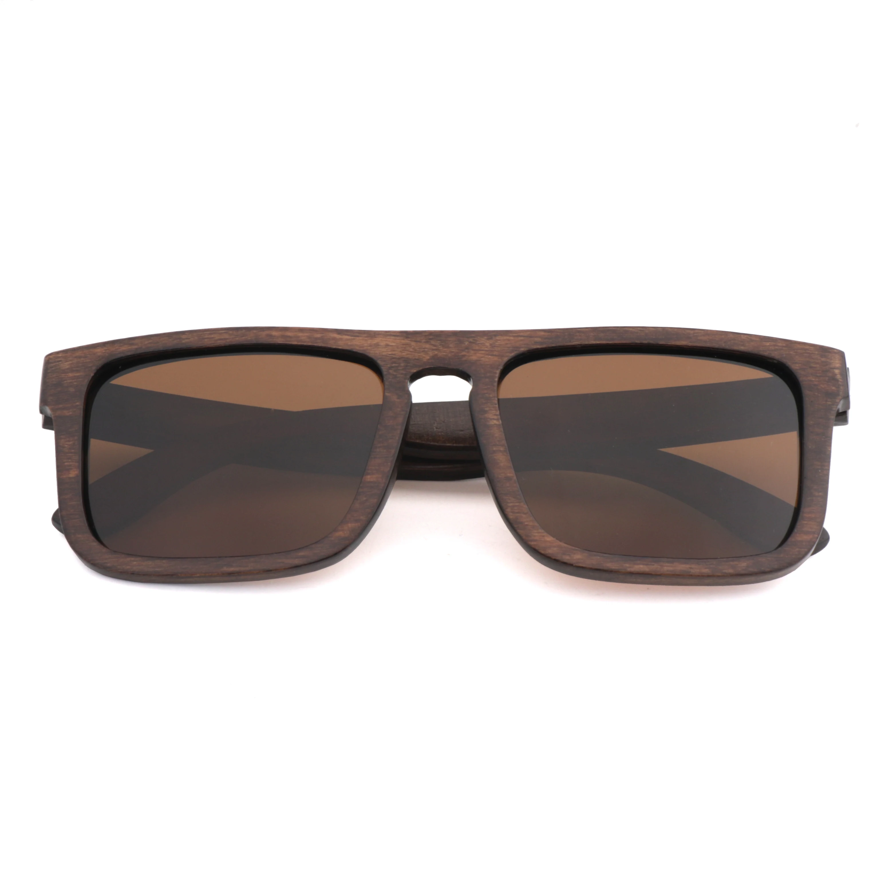 Brown Винтажные Солнцезащитные очки Dumu деревянные поляризованные UV400 Брендовые мужские очки для вождения, солнечные очки Женские квадратные очки# GB2065 - Цвет линз: Brown