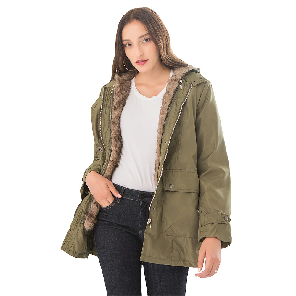 Зимнее пальто для беременных сохраняющее тепло длинное Свободное с капюшоном из