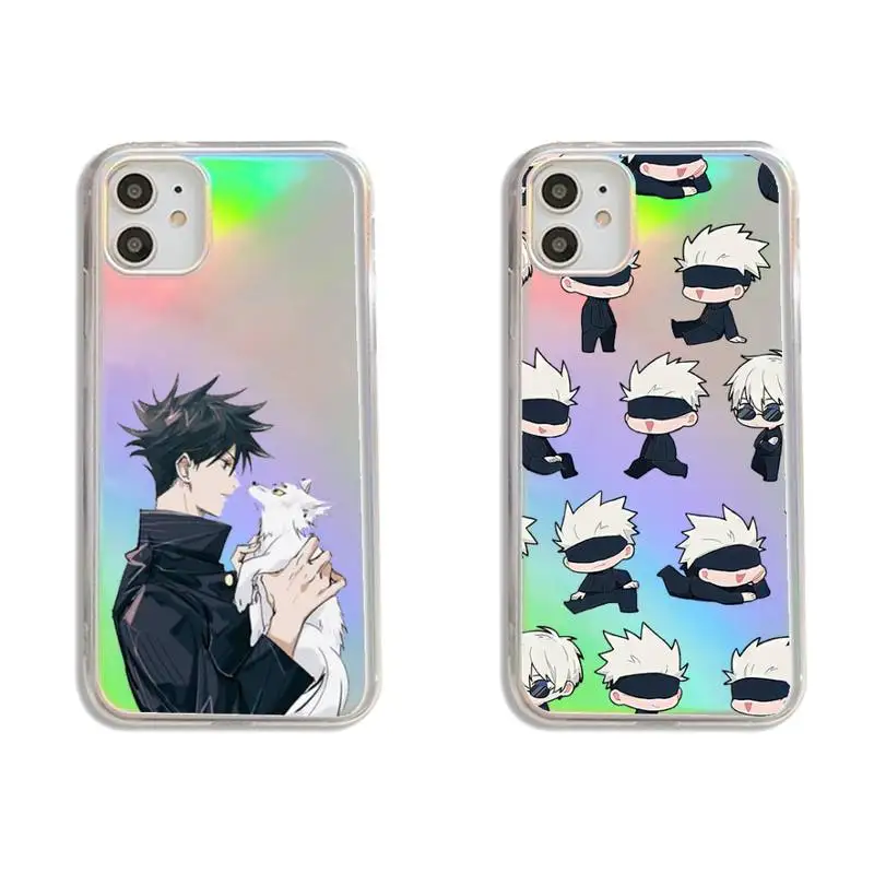 

Jujutsu Kaisen Satoru Gojo anime Phone Case Transparent for iPhone 7 8 11 12 se 2020 mini pro X XS XR MAX Plus