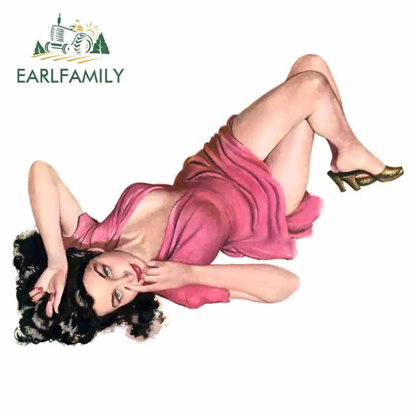 

EARLFAMILY 13 см x 9,7 см для девочек, наклейки на мотоцикл, автомобильные наклейки, модная графическая наклейка, водонепроницаемая, для автомобиля, стайлинг на заказ, печать