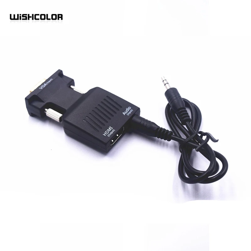 Wishcolor NK-X1 Mini преобразователь из VGA в HDMI адаптер Full HD 1080P (вход) аудио (выход) |