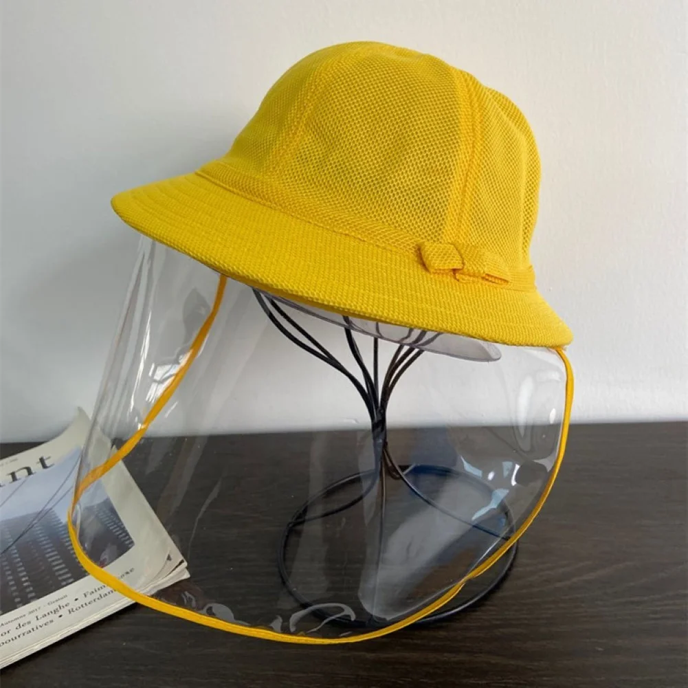 Модные однотонные желтые функциональные пыленепроницаемые шапки для лица