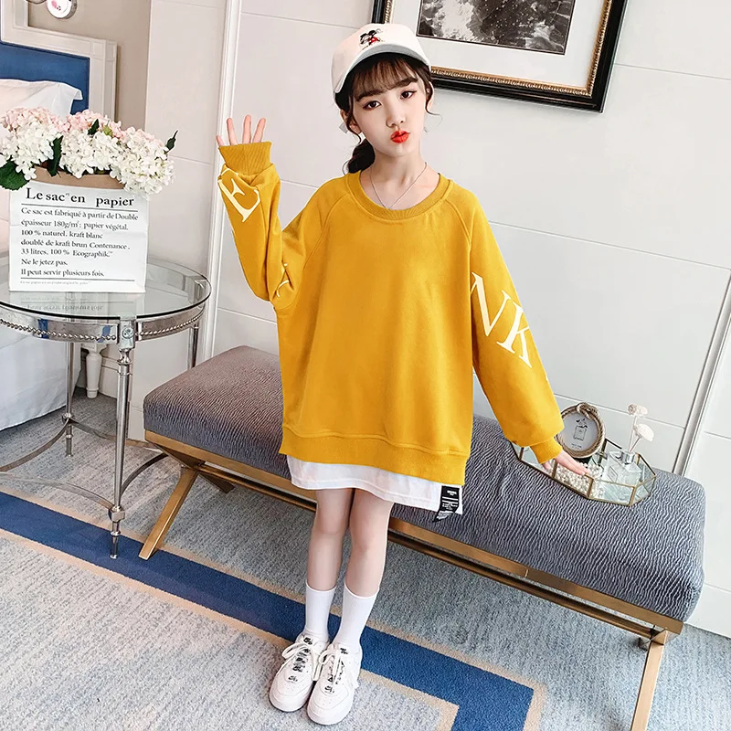 

2021 Lovely Spring Autumn Tops Hoodies Girls Sweatshirts Coat Kids Outwear Teenager Children Clothes High Quality