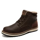 Новые зимние ботинки защитные и износостойкие мужские ботинки на подошве теплые и удобные зимние прогулочные ботинки большого размера 39-46 rtg5