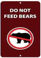 dengxxfj great tin sign do not feed bears activity sign park signs park prohibition wall plaque decor sign