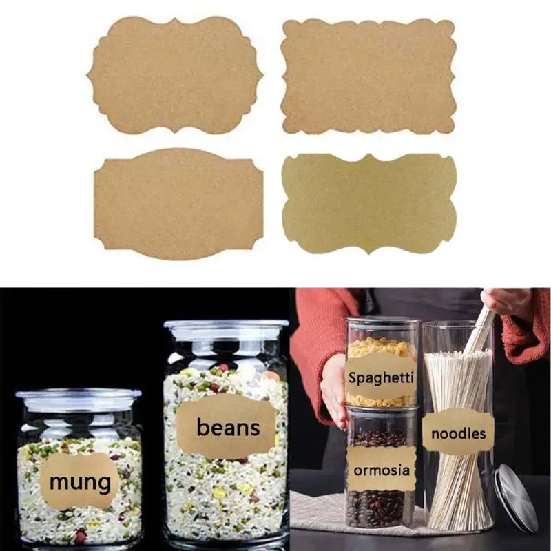 

250pcs/roll DIY Blank Kraft Label Handmade Baking Seal Stickers Gift Tag for Jar New
