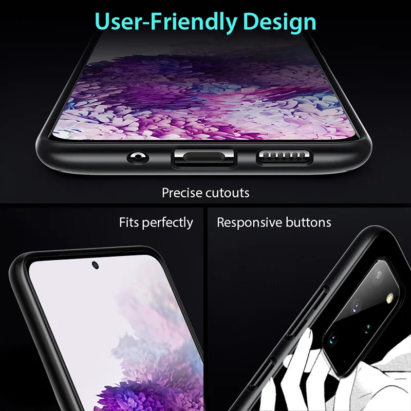 

Black Style Art Hand for Samsung Galaxy S20 FE Plus Ultra Note 10 Lite A91 A81 A71 A51 A41 A31 A21S A11 A01 5G Phone Case