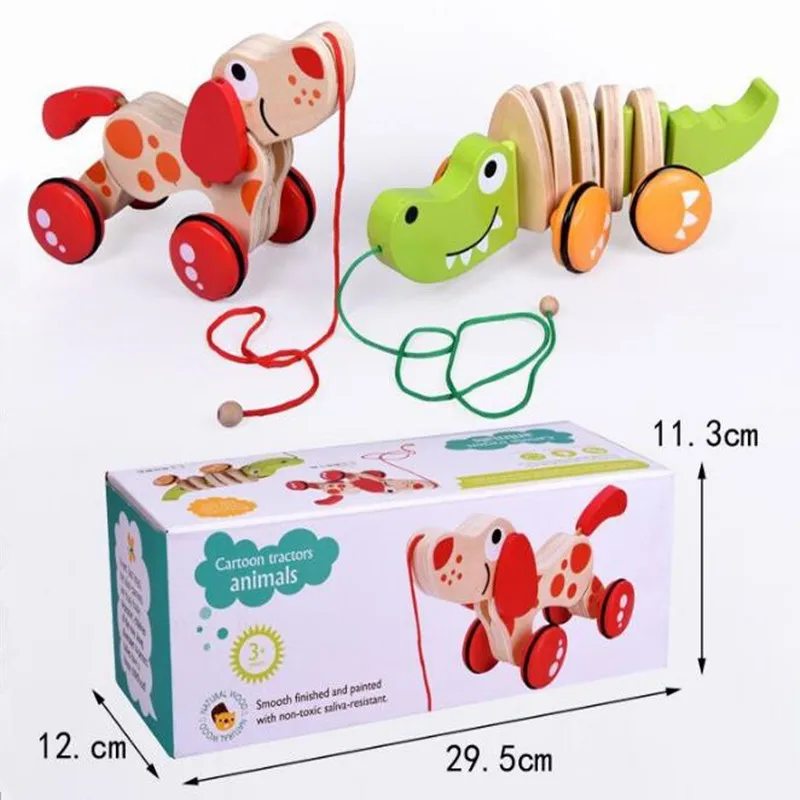 Обучающий игрушечный материал Монтессори деревянные собаки и крокодилы с
