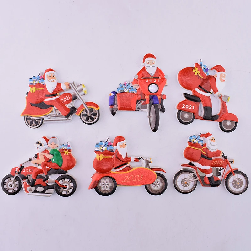 

2021 DIY Doll Motorcycle Santa Claus Christmas Hanging Pendant Ornaments New
