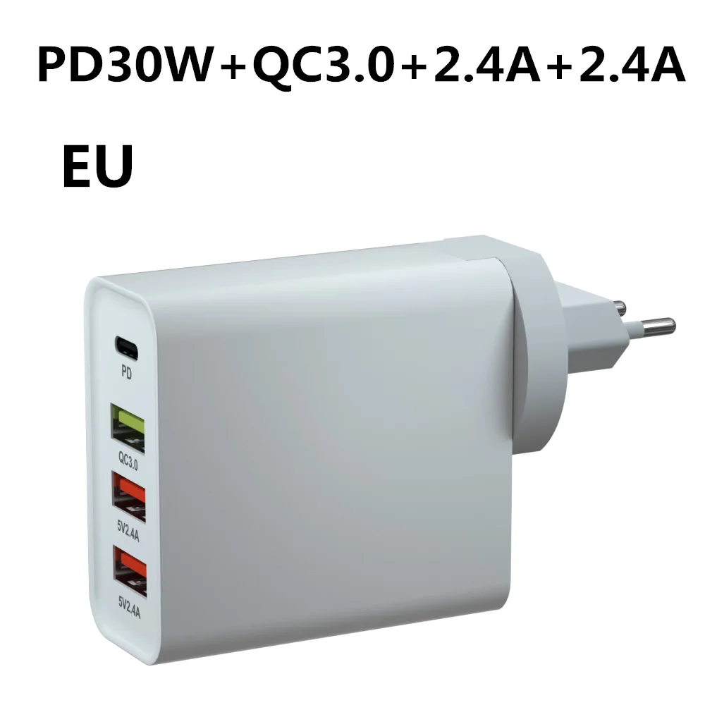 BL00524 4in1 USB зарядное устройство для macbook xiaomi huawei 65 Вт быстрой зарядки 5 V/3A PD3.0/PD2.0/FCP PD зарядное устройство адаптер EU/US перенапряжения Защита - Тип штекера: BL00524