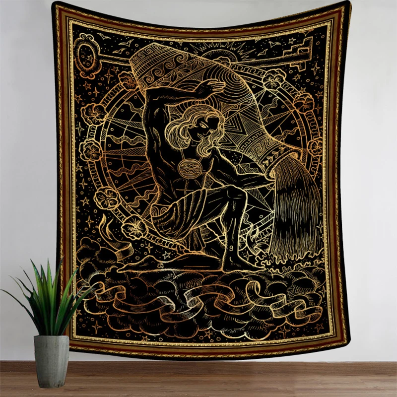 Гобелен с богемным принтом настенный из полиэстера для гостиной спальни в