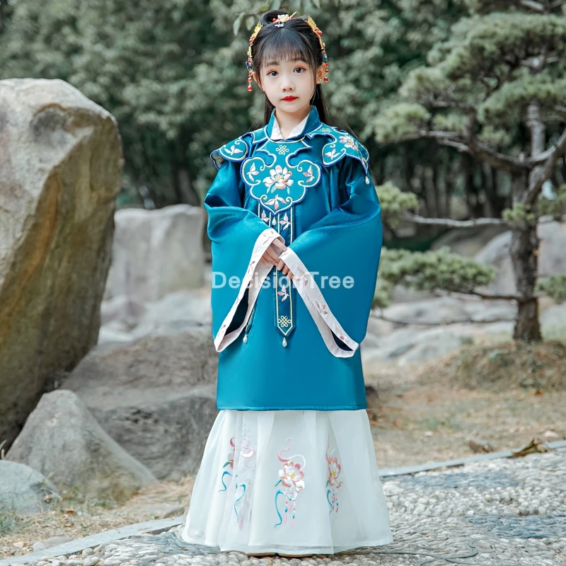 

2022 chinese traditional woman hanfu retro folk dance performance costumes fairy vintage dresses festival party wear dress hanfu