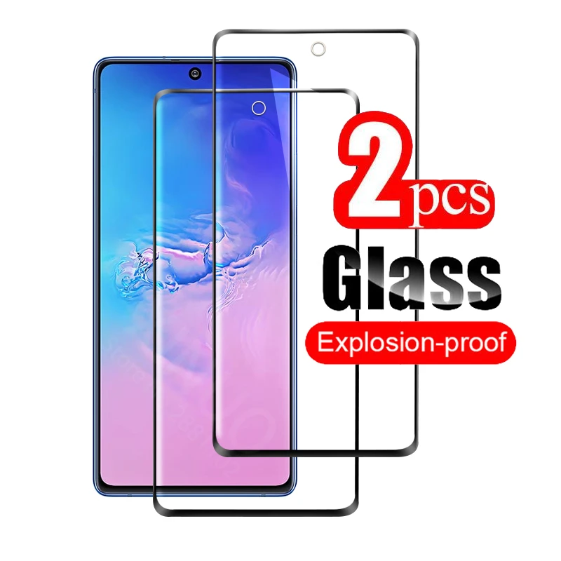 Закаленное стекло для Samsung S10lite 2 шт. Защита экрана Galaxy S10 lite защитная пленка
