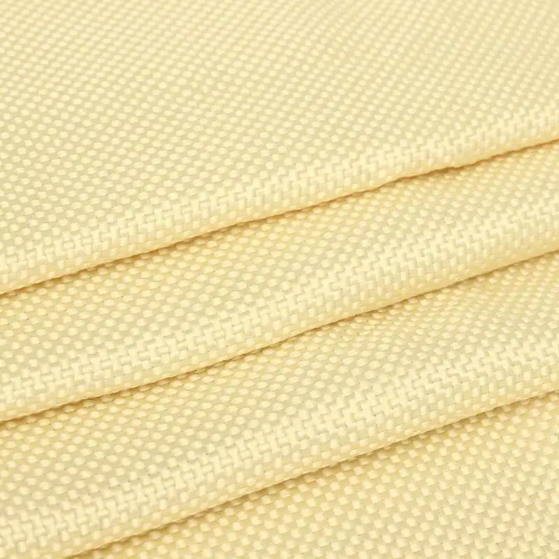 200gsm Fabric Woven Aramid Fiber Cloth Plain 100cm/39.4'' Width Yellow