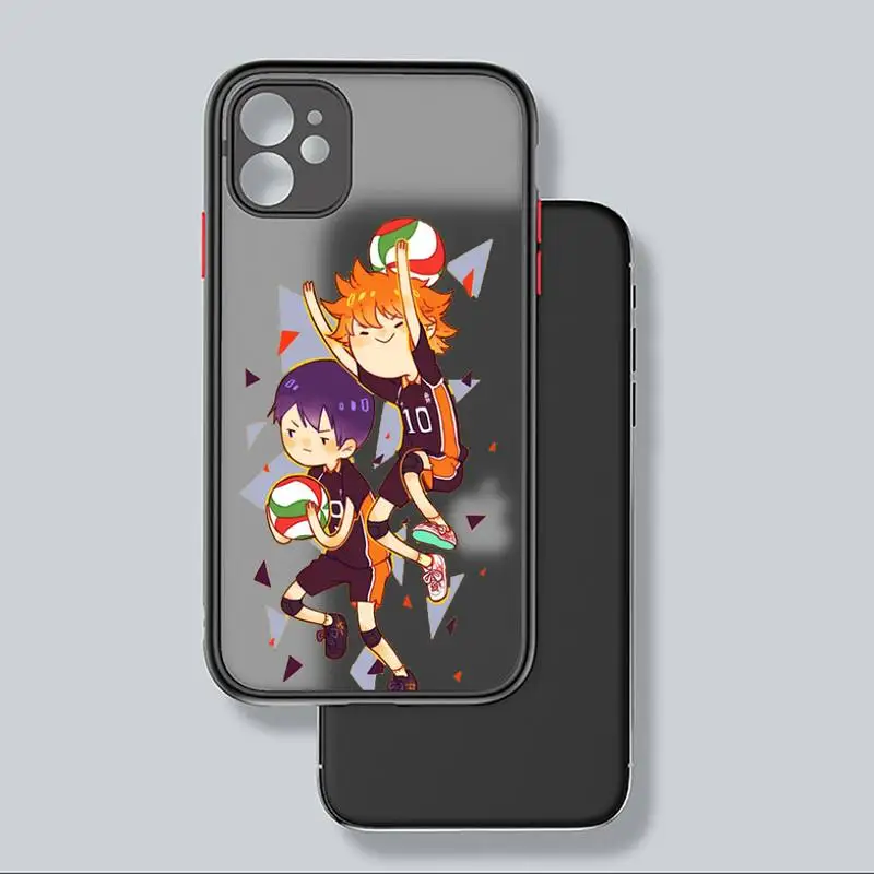 

Cute Japan Anime Oya Haikyuu Phone Case Matte Transparent for iPhone 7 8 11 12 s mini pro X XS XR MAX Plus coque