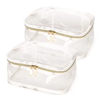 portable makeup cosmetic bag clear storage case transparent hiking travel pouch waterproof toiletry organizer for hiking camping
