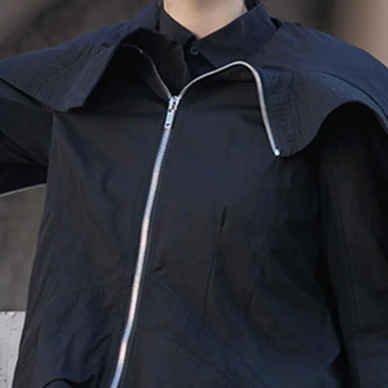 

XITAO Thin Black Women Parks Korea Fashion New 2019 Autumn Elegant Irregular Small Fresh Minority Style Loose Parks WLD2915