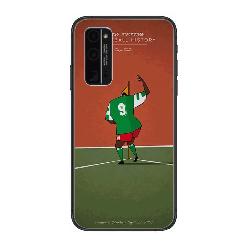 

football Phone Case Hull For Huawei Honor 8 9 10 20 30 A S Lite Pro 5g i Black Back Soft Cell Cover Pretty