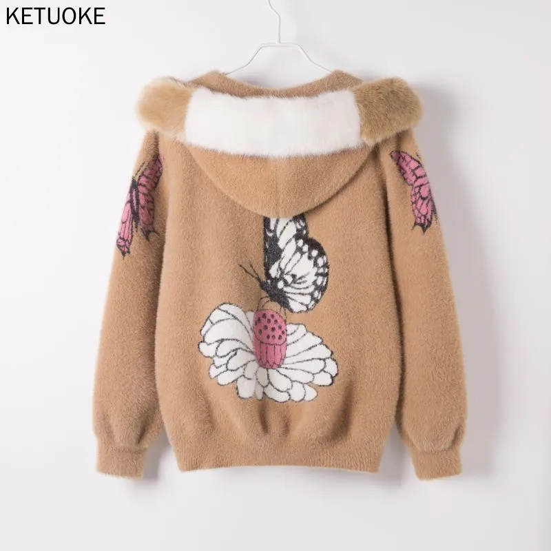 Купить Зимние куртки, женские пальто, пальто с капюшоном из искусственного меха, женский свободный толстый бархатный свитер с вышивкой и капюшоном... Цена Зимние куртки, женские пальто, пальто с капюшоном из искусственного меха, женский свободный толстый бархатный свитер с вышивкой и капюшоном...