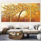 Современные абстрактные стильные плакаты и печать, настенное искусство, холст, живопись, абстрактные золотые деньги, деревья, картины для украшения гостиной