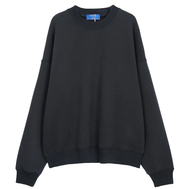 

Men's Clothing New Oversize Fall / Winter 2020 Solid Color Loose drop Shoulder Crew Neck Sweatshirt For Men