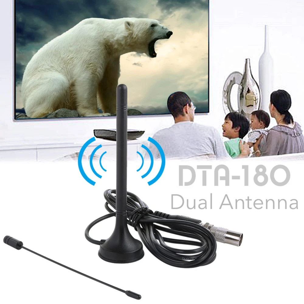 DTA-180 HD цифровая комнатная ТВ двойная антенна DVB-T HDTV усилитель телевизионные