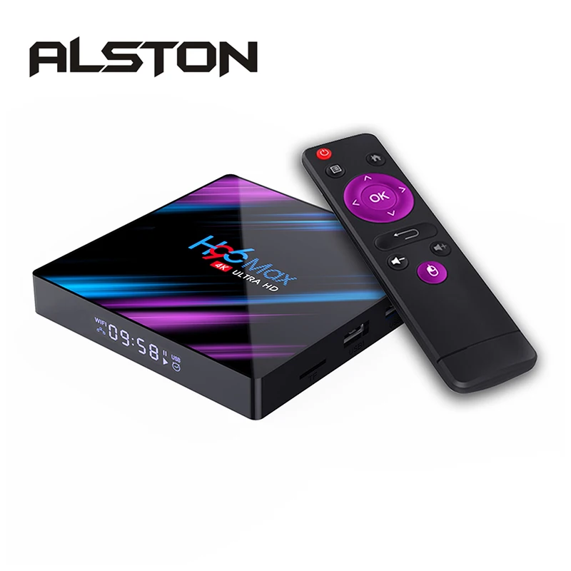 Приставка Смарт-ТВ ALSTON H96 MAX RK3318 Android 10 0 2 + 16 ГБ Wi-Fi BT