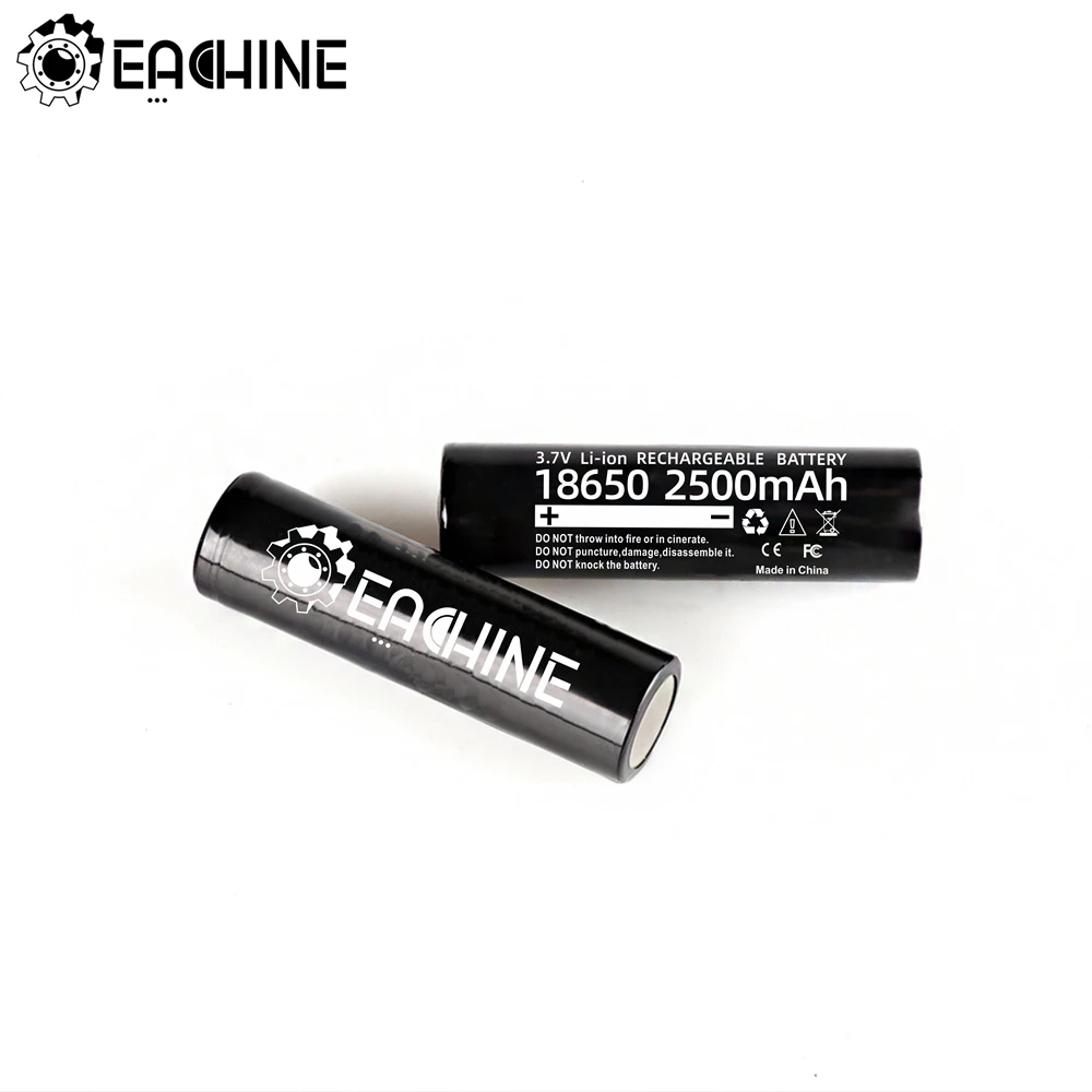 

2 шт., Eachine 3,7 в, 2500 мАч, 18650 литий-ионная аккумуляторная батарея для NANO LR3, 3-дюймовый Радиоуправляемый Дрон FPV Racing