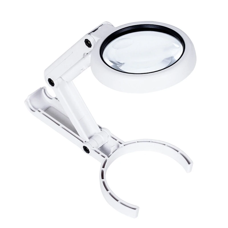 

5X 11X Folding Lamp Loupe Handheld Magnifier With 8 LED Lights,Reading Magnifier for Desktop, Jewelry, Insect, Newspape