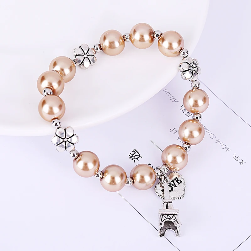 2020 модный Богемский Браслет с искусственным жемчугом для женщин цепочка