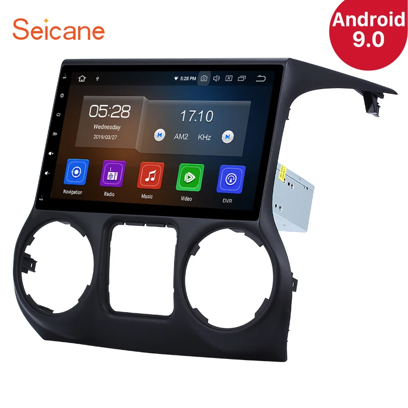 Seicane Android 9 0 10 1 дюймов IPS автомобильный стерео плеер радио GPS Navi для 2011 2017 JEEP Wrangler | Автомагнитолы -32879609099