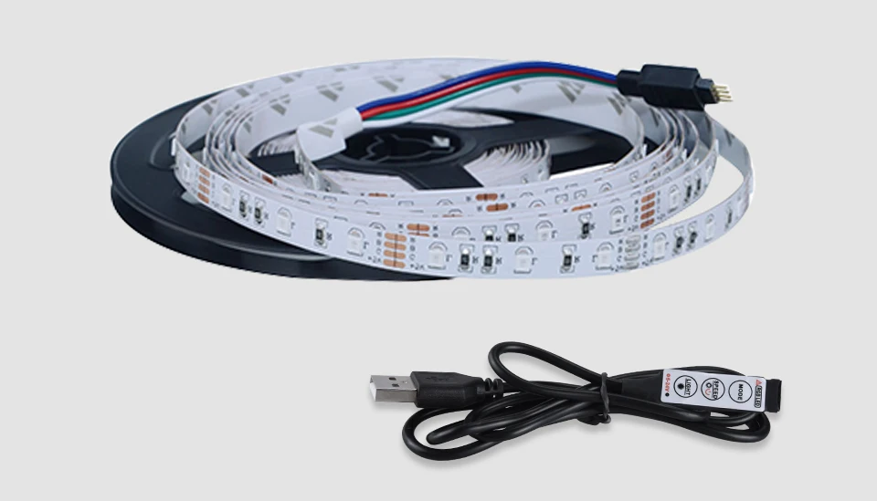 5 м-50 мм 5 в Светодиодная лента с питанием от USB 2835SMD Светодиодная лента для ТВ фона ПК 60 светодиодный s/m не водонепроницаемый