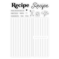 6x8inch recipe card maker stamp 2021 new word clear stamps ingredients for diy scrapbooking photo album cards making