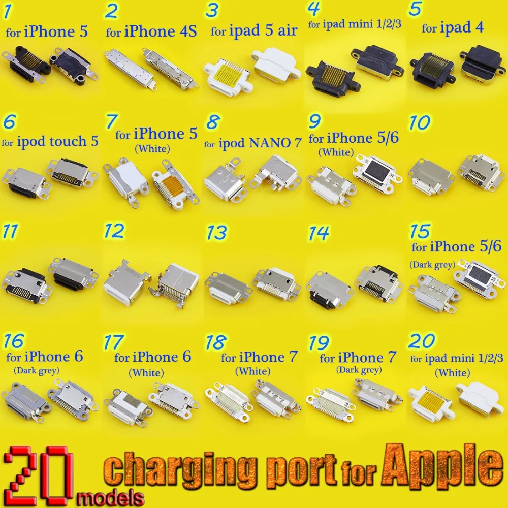 Разъем питания постоянного тока разъем Mini USB для Apple iPad 5 iPhone Ipad 2 гнездовой зарядки