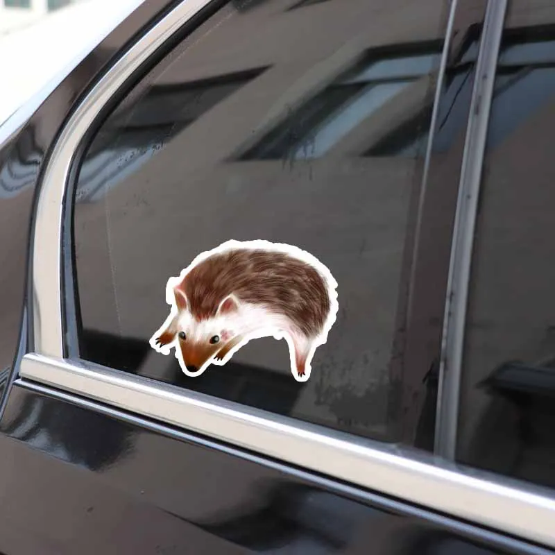 YJZT 11.5CM*15.8CM Interesting Personality Animal Hedgehog PVC Car Sticker Decals C29-0184 | Stickers