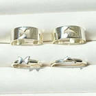 2021 нового модного серебристого цвета бабочка кольца для мужчин и женщин пара колец для влюбленных комплект дружбы Дельфин открытые кольца, ювелирные подарки