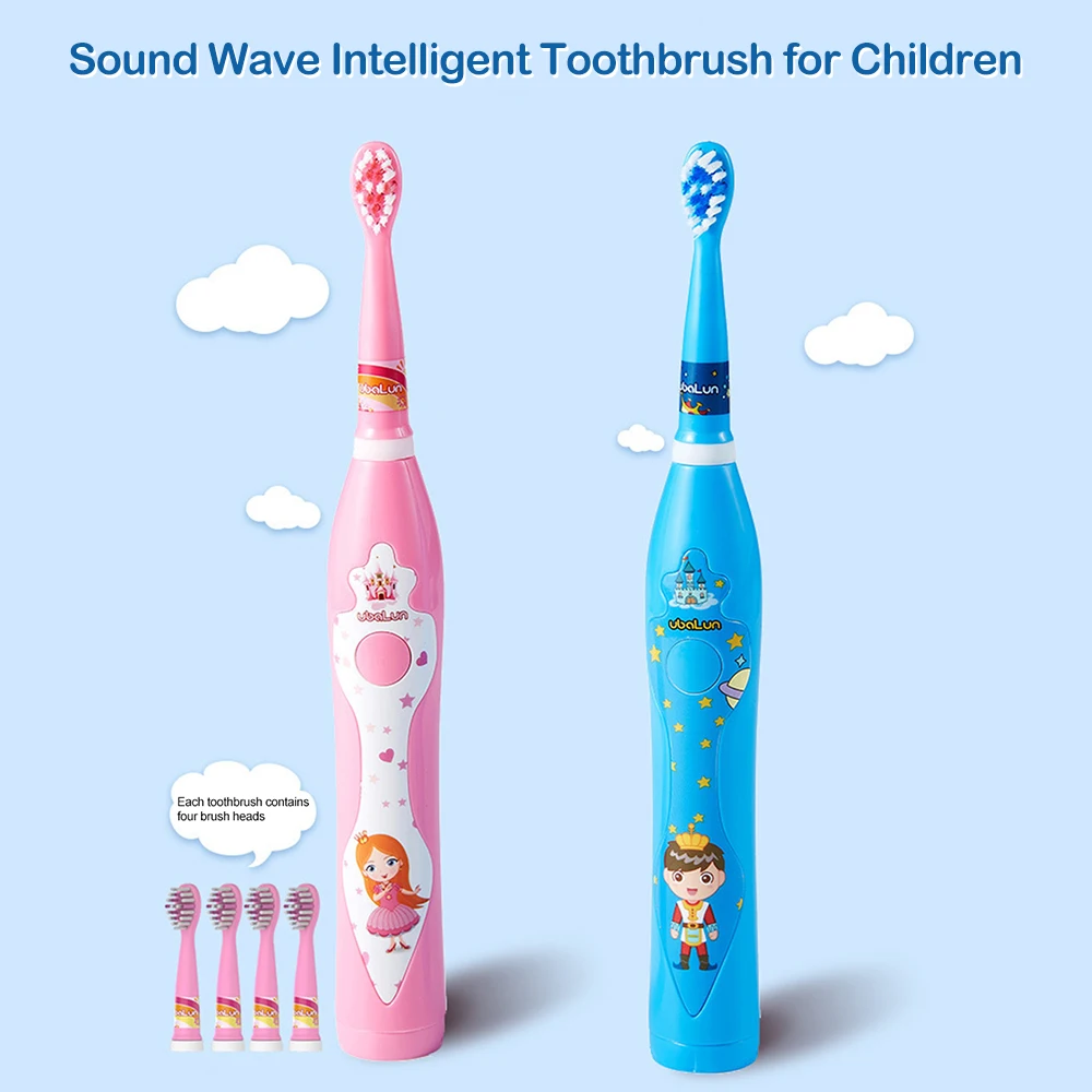 Electric Toothbrush For Kids Rechargable USB Portable Charger Charging 4 Heads Tooth Brush | Бытовая техника