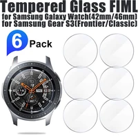 6pcs 9h tempered glass protective film for samsung galaxy watch 46mm 42mm screen protector guard for gear s3 sport aactive 2