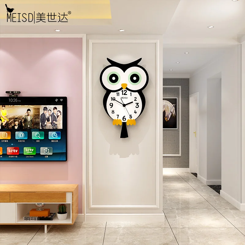 MEISD креативные Мультяшные часы с птицами настенные милые дизайнерские для