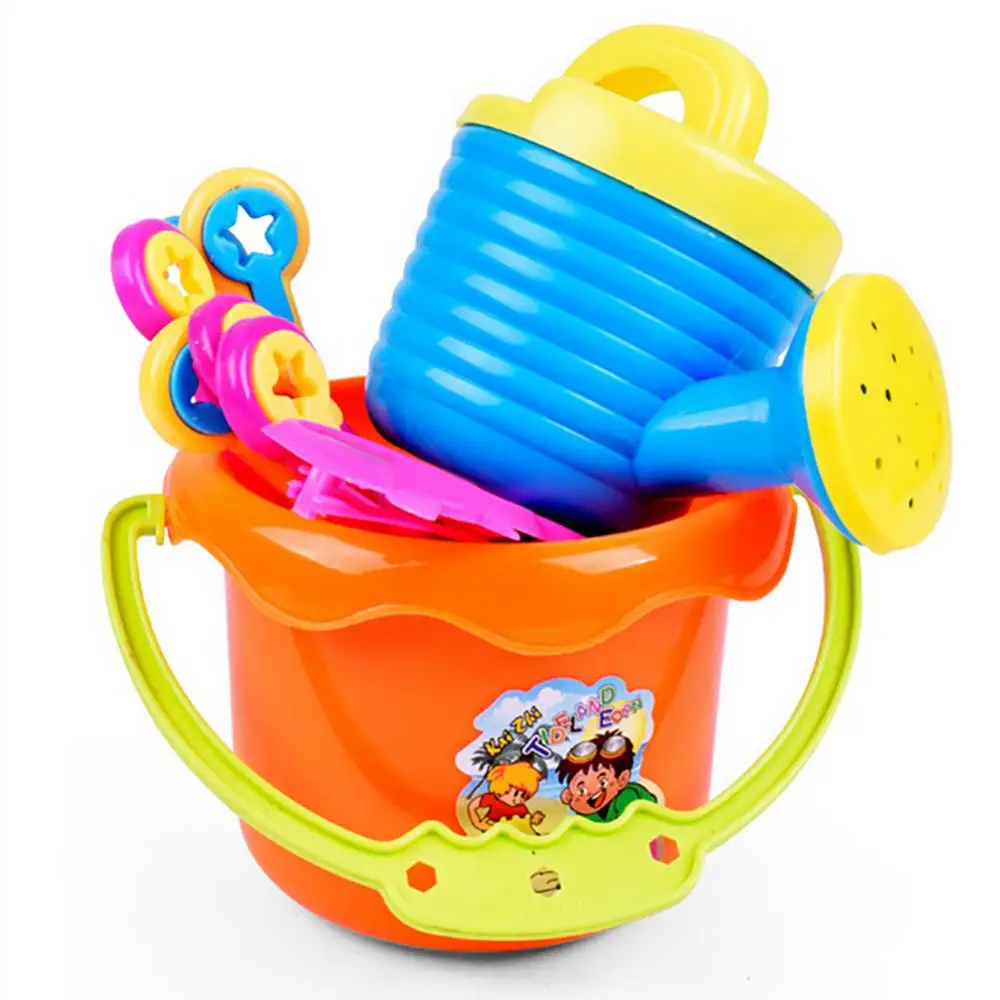Children Beach Toys 9Pcs Kit Baby Summer Digging Sand Tool Toddler Kids Outdoor Sand Beach Bucket Shovel Rake Water Toys Set
