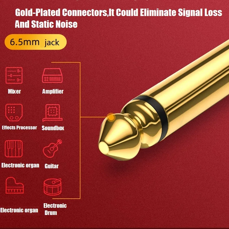 14 zoll ts mono stecker auf 635mm jack audio kabel für mixer konsole verstärker elektrische gitarre bass instrument geschirmt schnüre