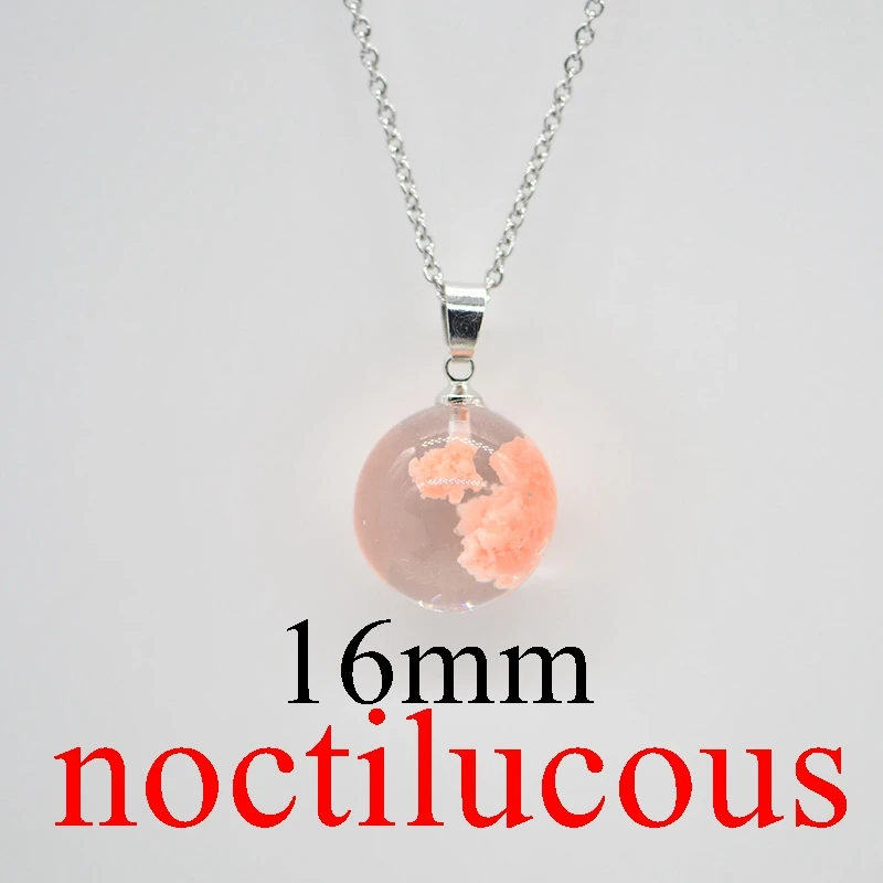 noctilucous 18 Градиент голубое небо и белые облака, прозрачный кристалл смолы кулон, дамы и творческие ювелирные ожерелья ручной работы X1815 - Окраска металла: noctilucous 18