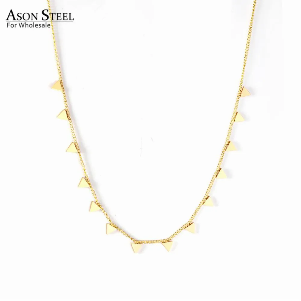 Ожерелье цепочка ASONSTEEL из нержавеющей стали 316L с кулоном в виде квадрата