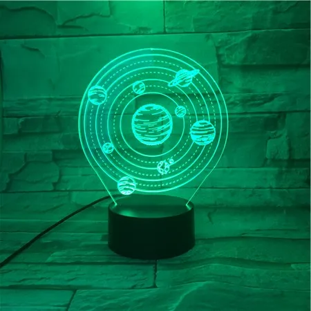 3D лампа девять планет в солнечной Системы сенсорный Сенсор быструю доставку для