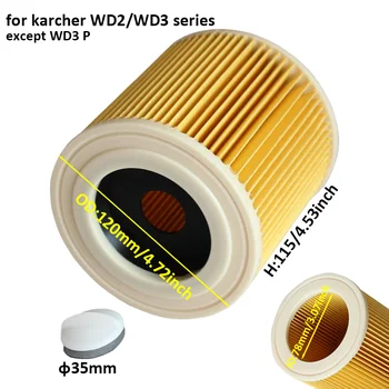 Replacement Air Dust Filters Bags for Karcher Vacuum Cleaners Parts Cartridge HEPA Filter WD2250 WD3.200 MV2 MV3 WD3 2