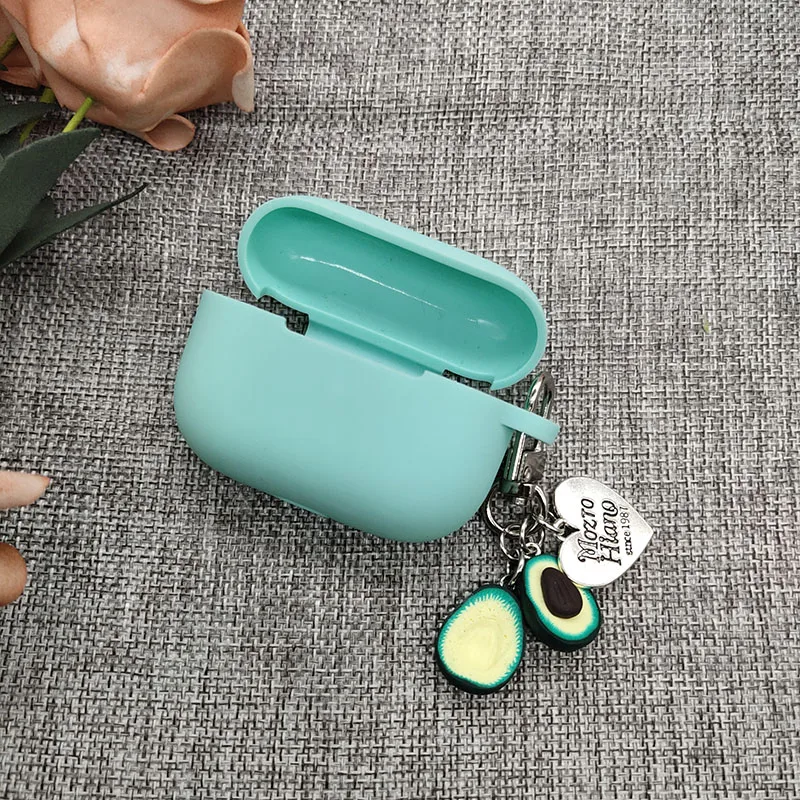 Силиконовый чехол для ключей Airpods pro с авокадо защитный 3 милые аксессуары