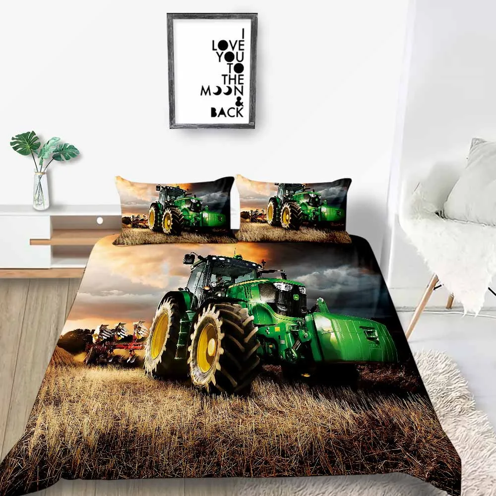 

Комплект постельного белья, зеленый реалистичный комплект с пододеяльником и покрывалом, для двуспальной кровати, односпальная и двуспаль...