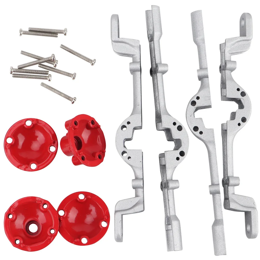 rear axle Металлическая Шестерня прочная передняя ось в сборе запасные части колеса двигатель мост WPL MN-90 1:16 RC военный грузовик приводной вал аксессуары Игрушка - Цвет: rear axle