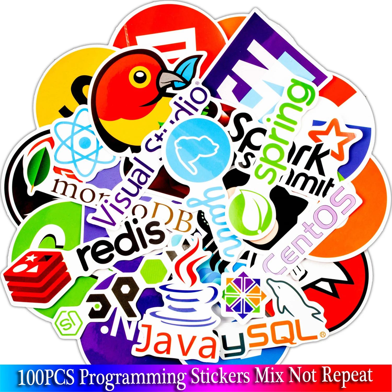 100 шт. Java Интернет JS Php Докер Bitcoin Html облако программирования Язык приложение